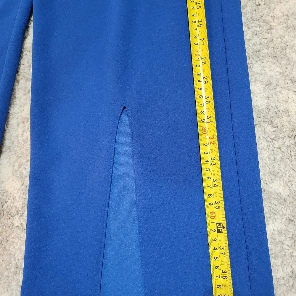 Happily Grey Womens Vibrant Blue Wide-Leg Pants Size 3 - Picture 8 of 9